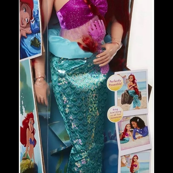 Disney Princess Ariel Doll My Size 32" Tall Playdate Little Mermaid Accessories - Picture 7 of 8